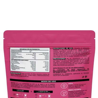 Beyond Vitamins Myo and D-Chiro Inositol 150 g Powder - back label