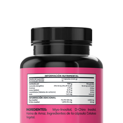 Beyond Vitamins Myo and D-Chiro Inositol 60 Capsules - back label