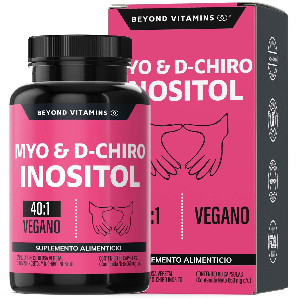 Beyond Vitamins Myo and D-Chiro Inositol 40:1 - 60 Capsules